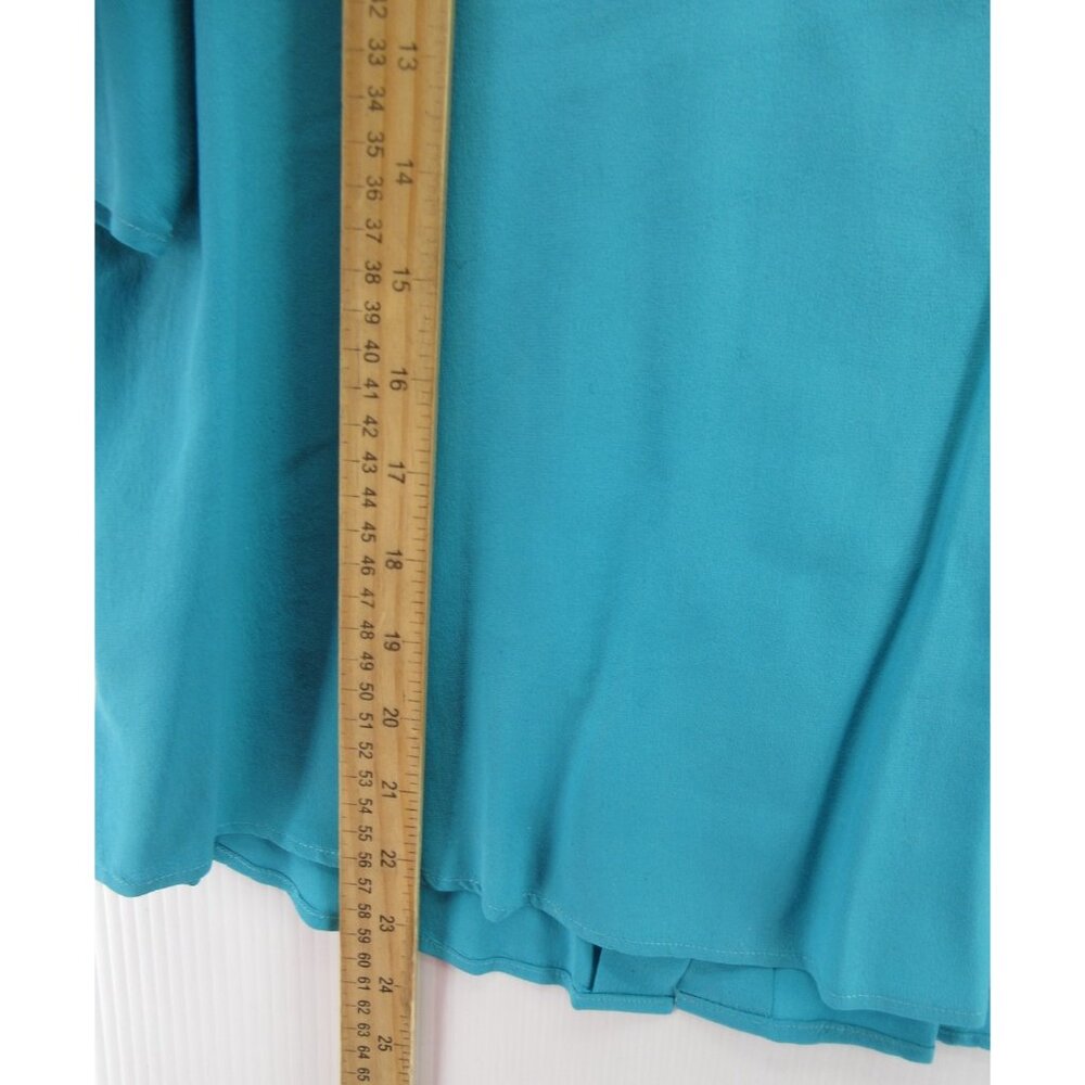 VINTAGE Fenn Wright & Manson Top Medium Large Silk Blouse Cropped * - Picture 6 of 14